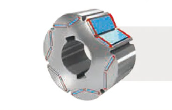 内嵌式或槽内磁钢粘接